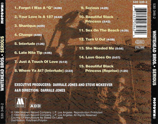 Whitehead Bros. : Serious (CD, Album)