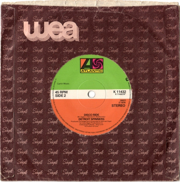 Spinners : Working My Way Back To You (7", Single)