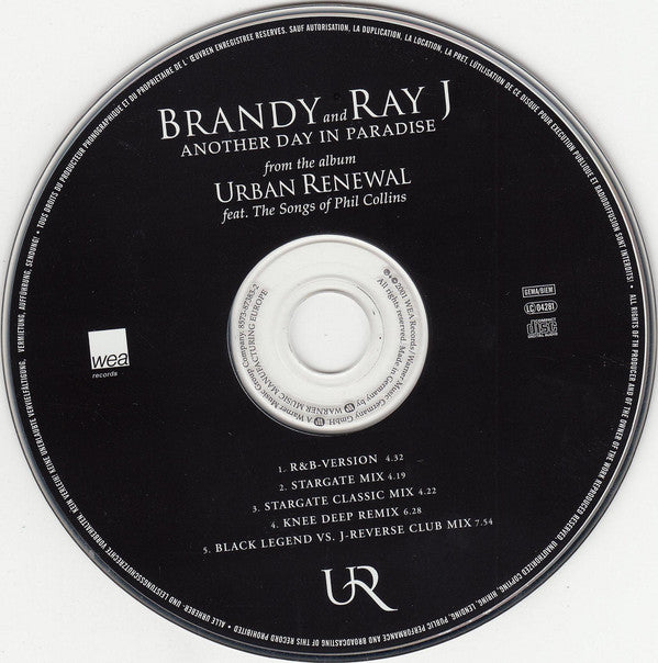 Brandy (2) And Ray J : Another Day In Paradise (CD, Maxi)