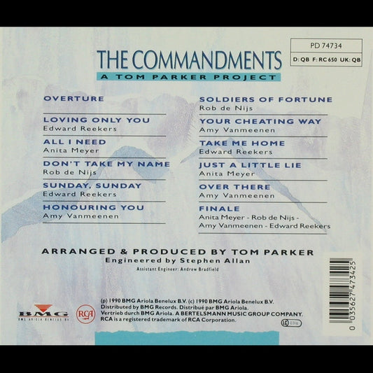 Tom Parker Featuring Anita Meyer, Rob de Nijs, Amy Vanmeenen, Edward Reekers : The Commandments (A Tom Parker Project) (CD, Album)