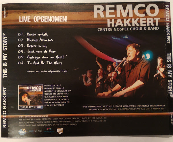 Remco Hakkert : This Is My Story (EP) (CD, EP)