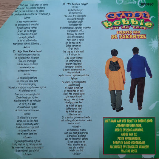 Ernst & Bobbie : Liedjes Van De Vakantie (CD, Album)