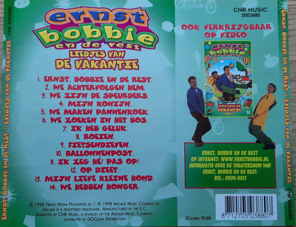 Ernst & Bobbie : Liedjes Van De Vakantie (CD, Album)