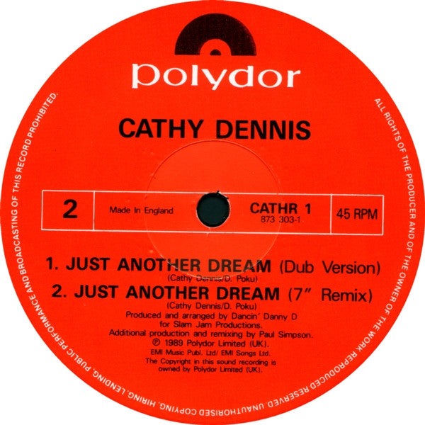 Cathy Dennis : Just Another Dream (Paul Simpson Remixes) (12")