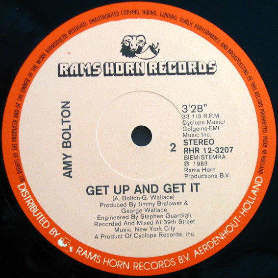 Amy Bolton : Get Up And Get It (12", Maxi)