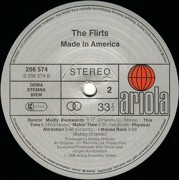 The Flirts : Made In America (LP, Album)