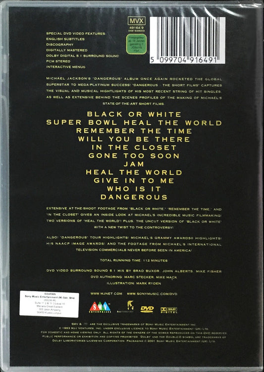 Michael Jackson : Dangerous (The Short Films) (DVD-V, RE, Multichannel)