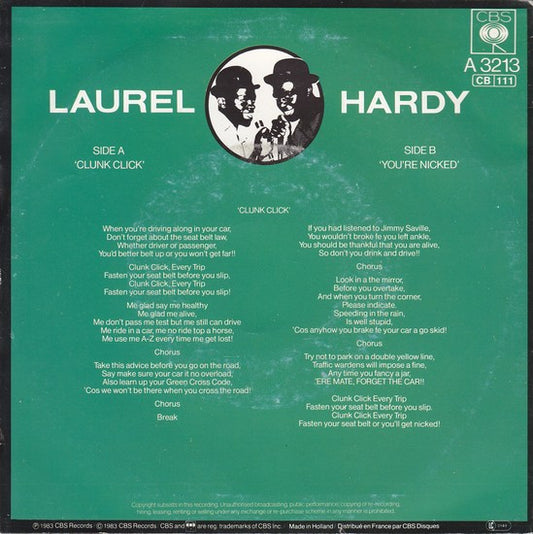 Laurel & Hardy (2) : Clunk Click (7", Single)
