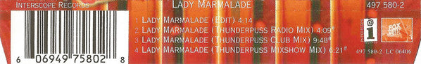 Christina Aguilera, Lil' Kim, Mya & P!NK : Lady Marmalade (CD, Single)