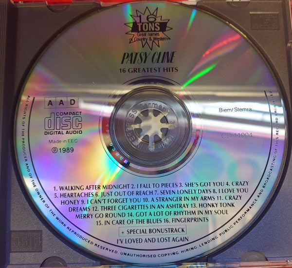 Patsy Cline : 16 Greatest Hits (CD, Comp, Mono)
