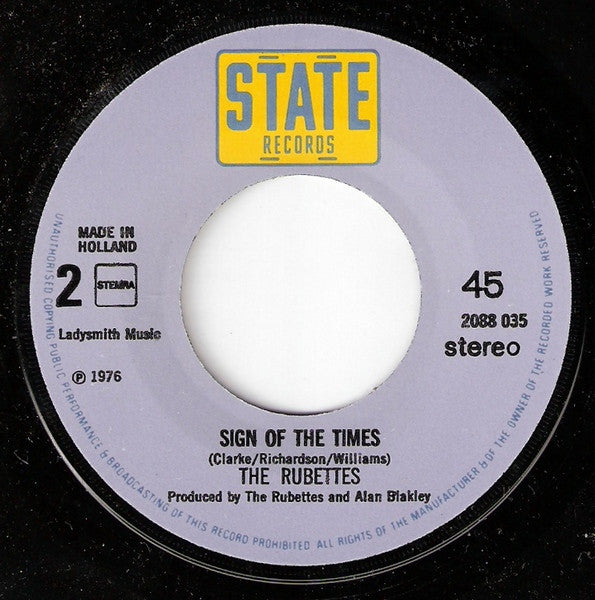 The Rubettes : Under One Roof (7", Single)