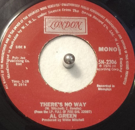 Al Green : Let It Shine / There's No Way (7")