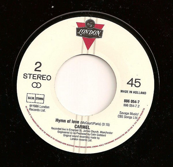 Carmel (2) : Sally (7", Single)