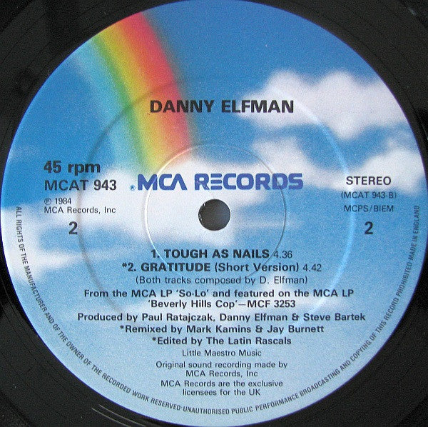 Danny Elfman : Gratitude (12", Single)