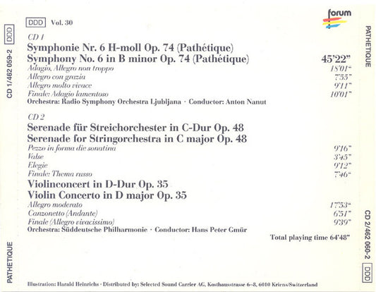 Pyotr Ilyich Tchaikovsky - Simfonični Orkester RTV Ljubljana, Anton Nanut : Pathetique Symphony No.6 (2xCD, Comp)