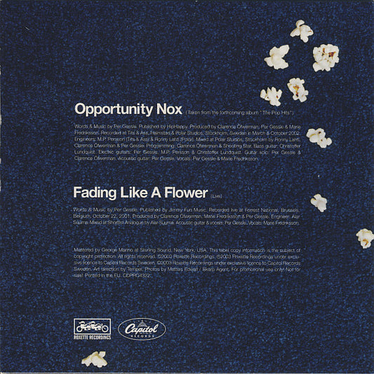 Roxette : Opportunity Nox (CD, Single, Promo)