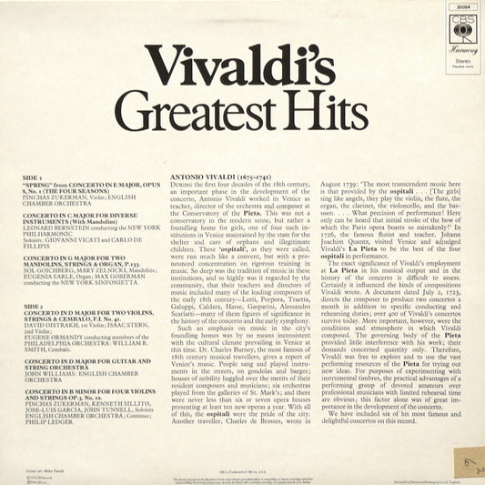 Antonio Vivaldi : Greatest Hits (LP, Comp)