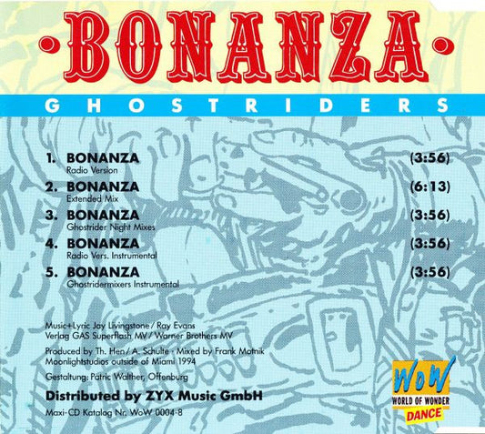 Ghostriders (2) : Bonanza (CD, Maxi)