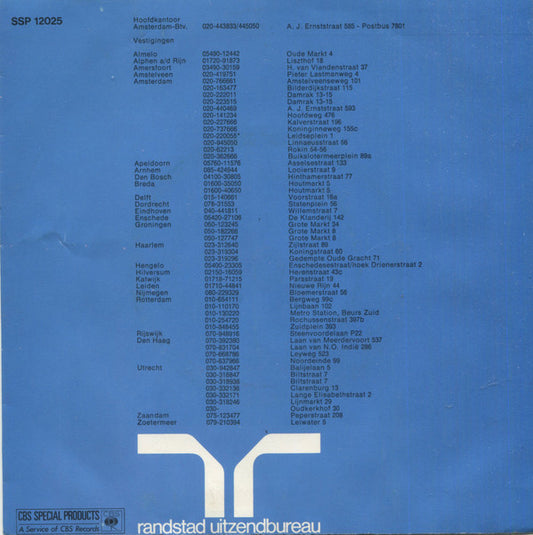 Rogier Van Otterloo : Let's Go To Randstad (7", Single)