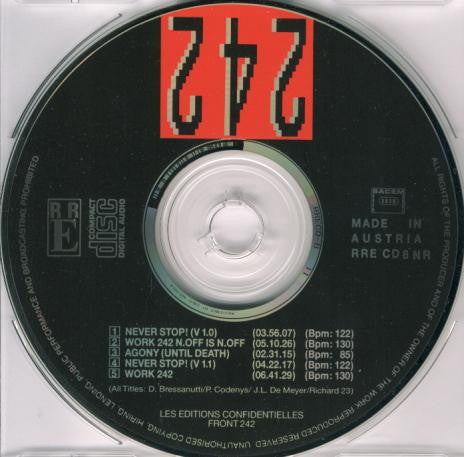 Front 242 : Never Stop! (CD, Single)