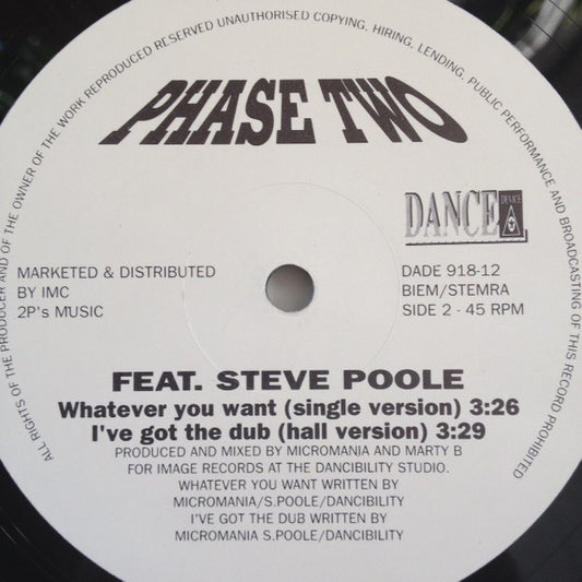 Phase Two : Whatever You Want (12")