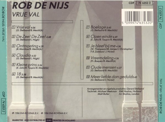 Rob De Nijs : Vrije Val (CD, Album)
