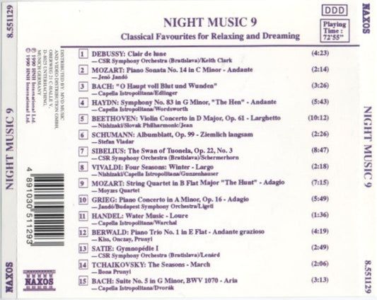 Various : Night Music 9 (Classical Favourites For Relaxing And Dreaming) (CD, Comp)
