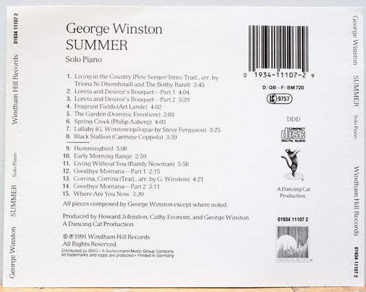 George Winston : Summer - Solo Piano (CD, Album)