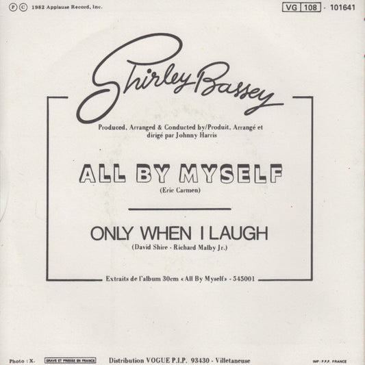 Shirley Bassey : All By Myself (7", Single)