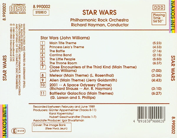 Philharmonic Rock Orchestra / Richard Hayman : Star Wars (The Music Of John Williams And Other Great Film Composers) (CD, Album)