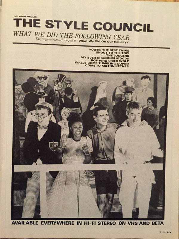 The Style Council : What We Did The Following Year (The Video Singles) (VHS, PAL, Dol)