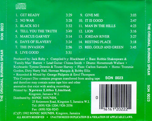 Burning Spear : The Original Burning Spear (CD, Comp, Gre)
