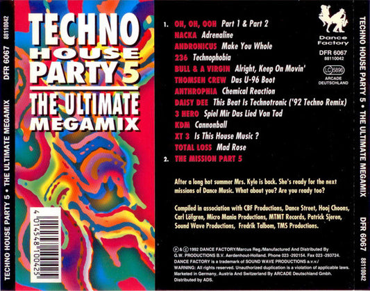 Various : Techno House Party 5 - The Ultimate Megamix (CD, Mixed)