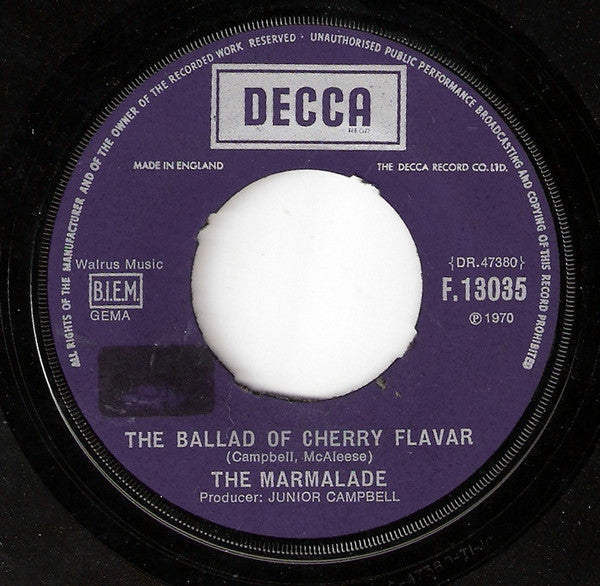 The Marmalade : Rainbow / The Ballad Of Cherry Flavar (7", Single)