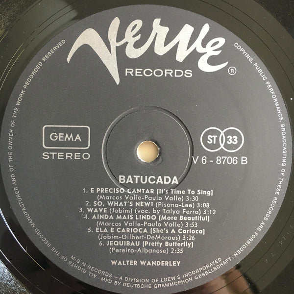 Walter Wanderley : Batucada (LP, Album)