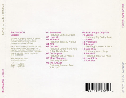 Bran Van 3000 : Discosis (CD, Album)