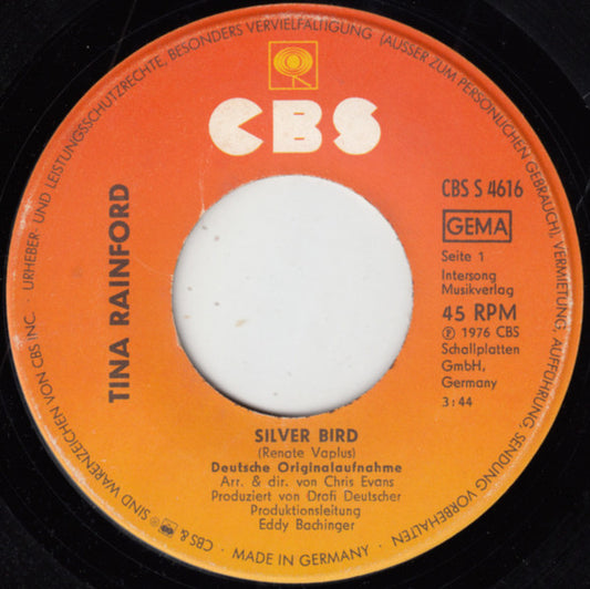 Tina Rainford : Silver Bird (Deutsche Originalaufnahme) (7", Single)