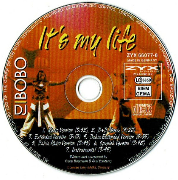 DJ BoBo : It's My Life (CD, Maxi)
