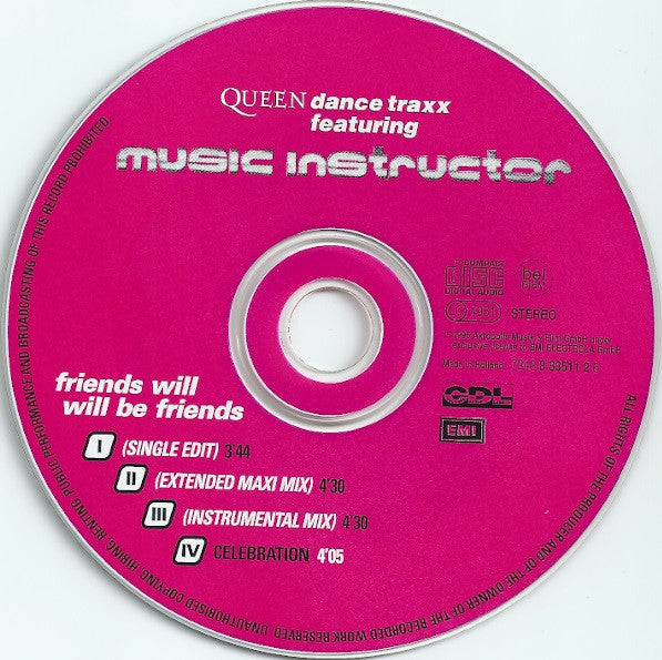 Music Instructor : Friends Will Be Friends (CD, Maxi)