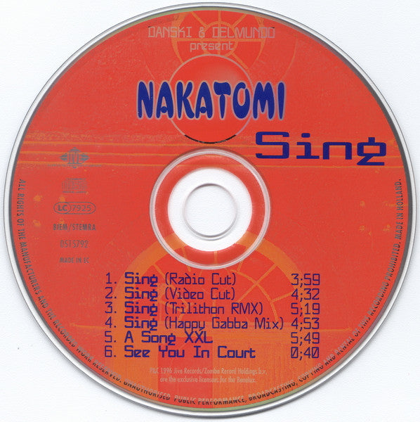 Nakatomi : Sing (CD, Maxi)