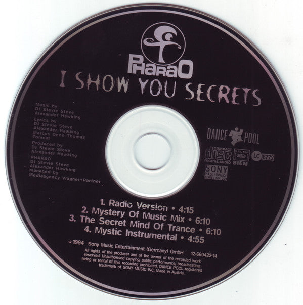 Pharao : I Show You Secrets (CD, Maxi, Sil)