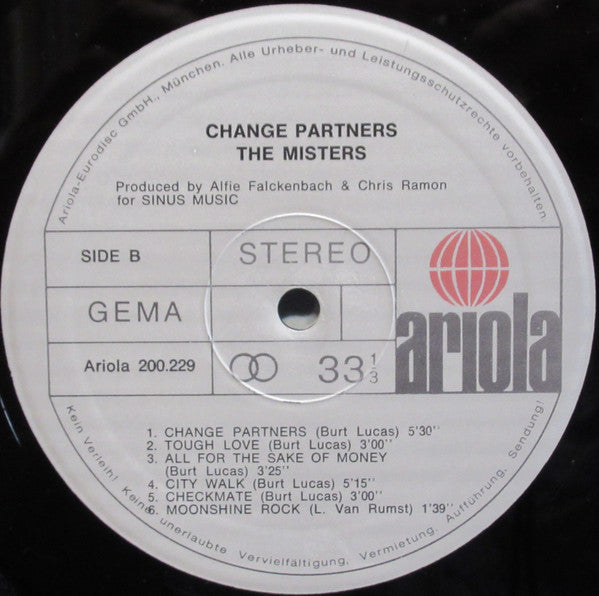 The Misters : Change Partners (LP, Album)