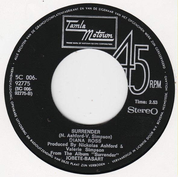 Diana Ross : I'm Still Waiting / Surrender (7", Single, Pin)