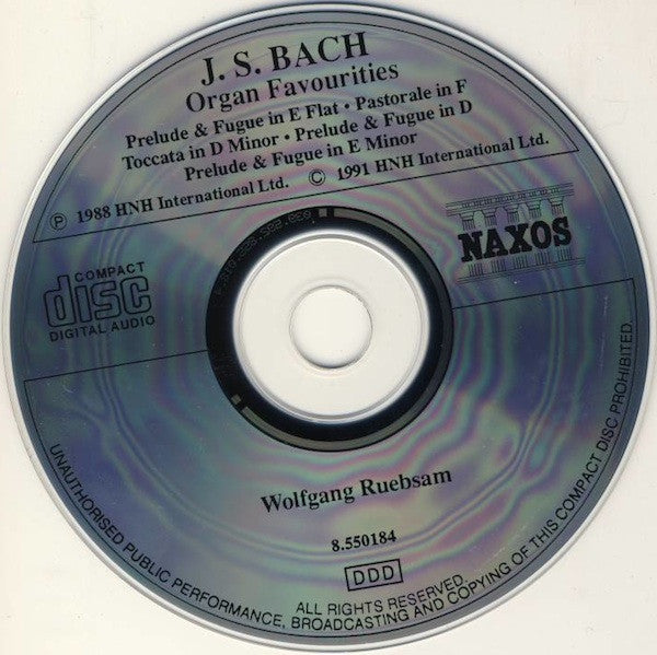 Johann Sebastian Bach, Wolfgang Rübsam (2) : Organ Favourites (CD, Album)