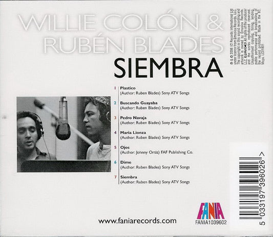 Willie Colón & Ruben Blades : Siembra (CD, Album, RE)
