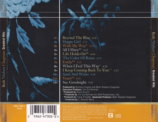 Beth Nielsen Chapman : Greatest Hits (CD, Comp)