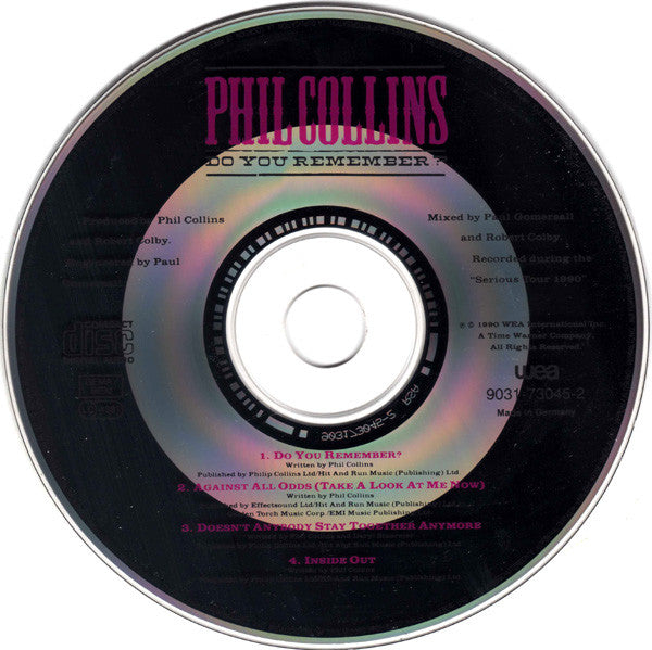 Phil Collins : Do You Remember? (CD, Maxi)