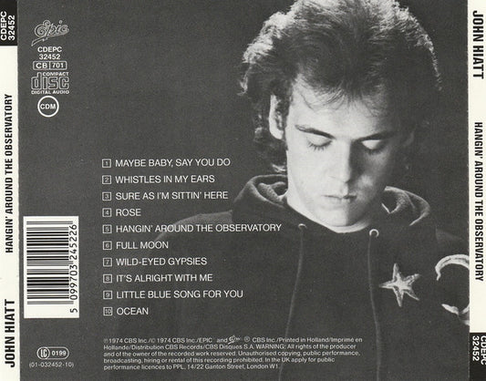 John Hiatt : Hangin' Around The Observatory (CD, Album, RE)