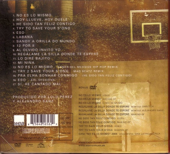 Alejandro Sanz : No Es Lo Mismo (CD, Album + DVD-V, PAL + Edi)