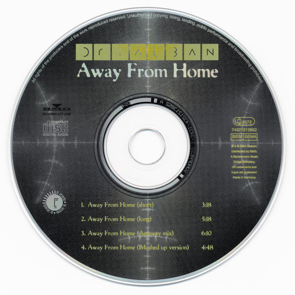Dr. Alban : Away From Home (CD, Maxi)